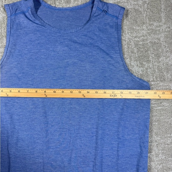 Lululemon Mens Blue Sleeveless Work Out Tank Top Shirt Size READ BELOW - Picture 3 of 5